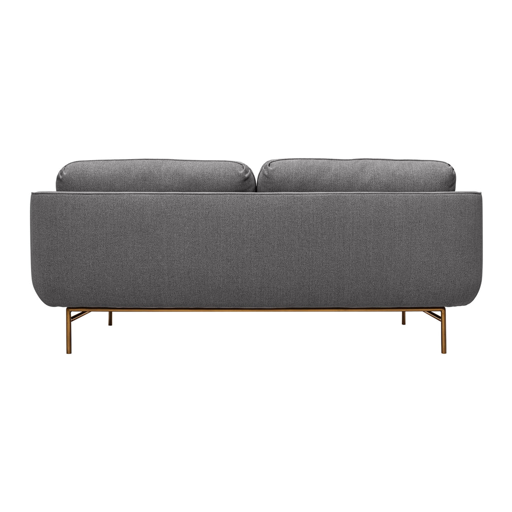 77" Fabric & Metal Sofa in Gray A721