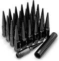 Chrome M14x2.00 1-Pc Hex Spike Lug Nut Set with Extra Spike Lug Nut, 33 Pack Z97615