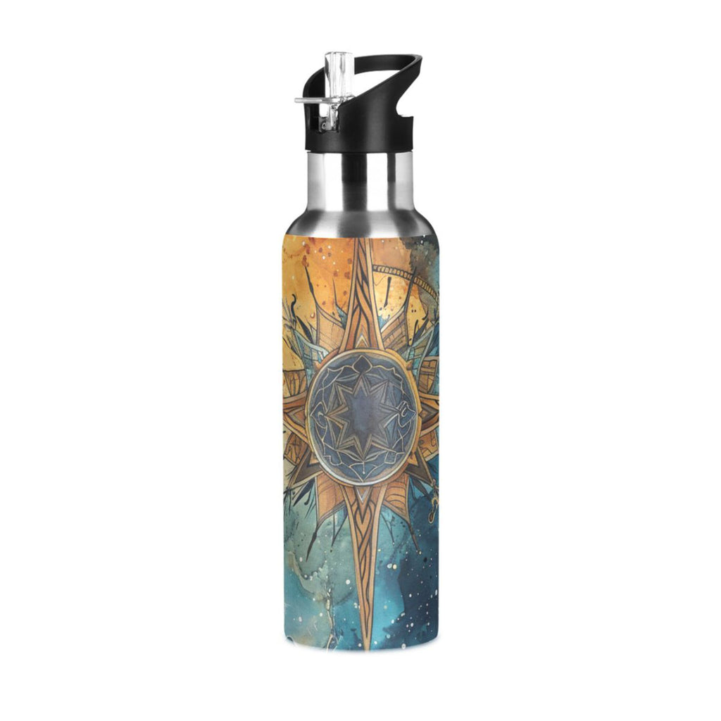 20 oz Insulated Stainless Steel Water Bottle with Straw Lid B734925