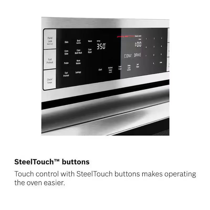 30 in Built-In Electric Convection Wall Oven and Microwave in Stainless Steel J52891