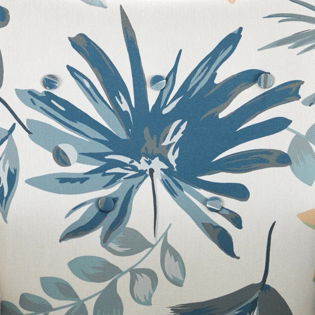 Blue Floral Accent Armchair E1459