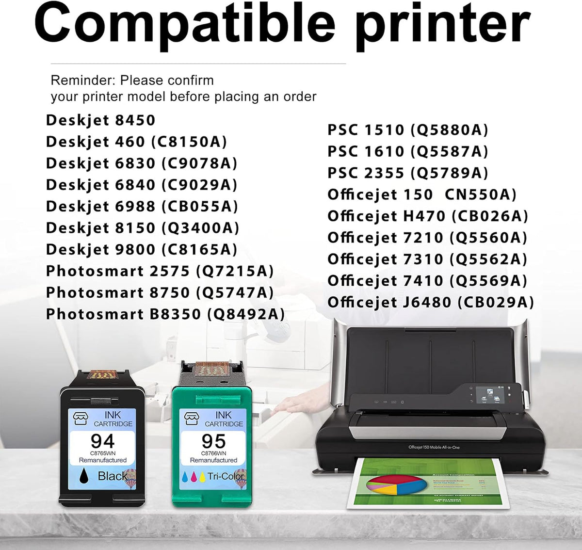 6-Pack Ink Cartridge (3 Black and 3 Tri-Color) C402848