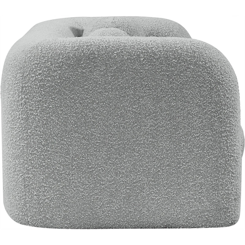 Grey Boucle Fabric Loveseat L80861