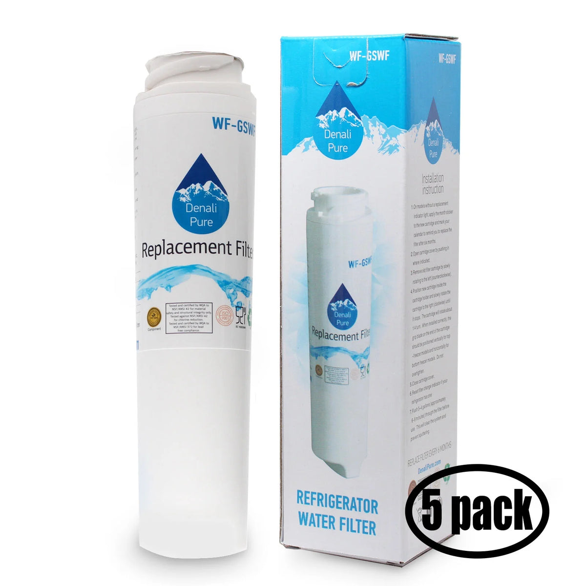 5-Pack Replacement Refrigerator Water Filter Cartridge P70397