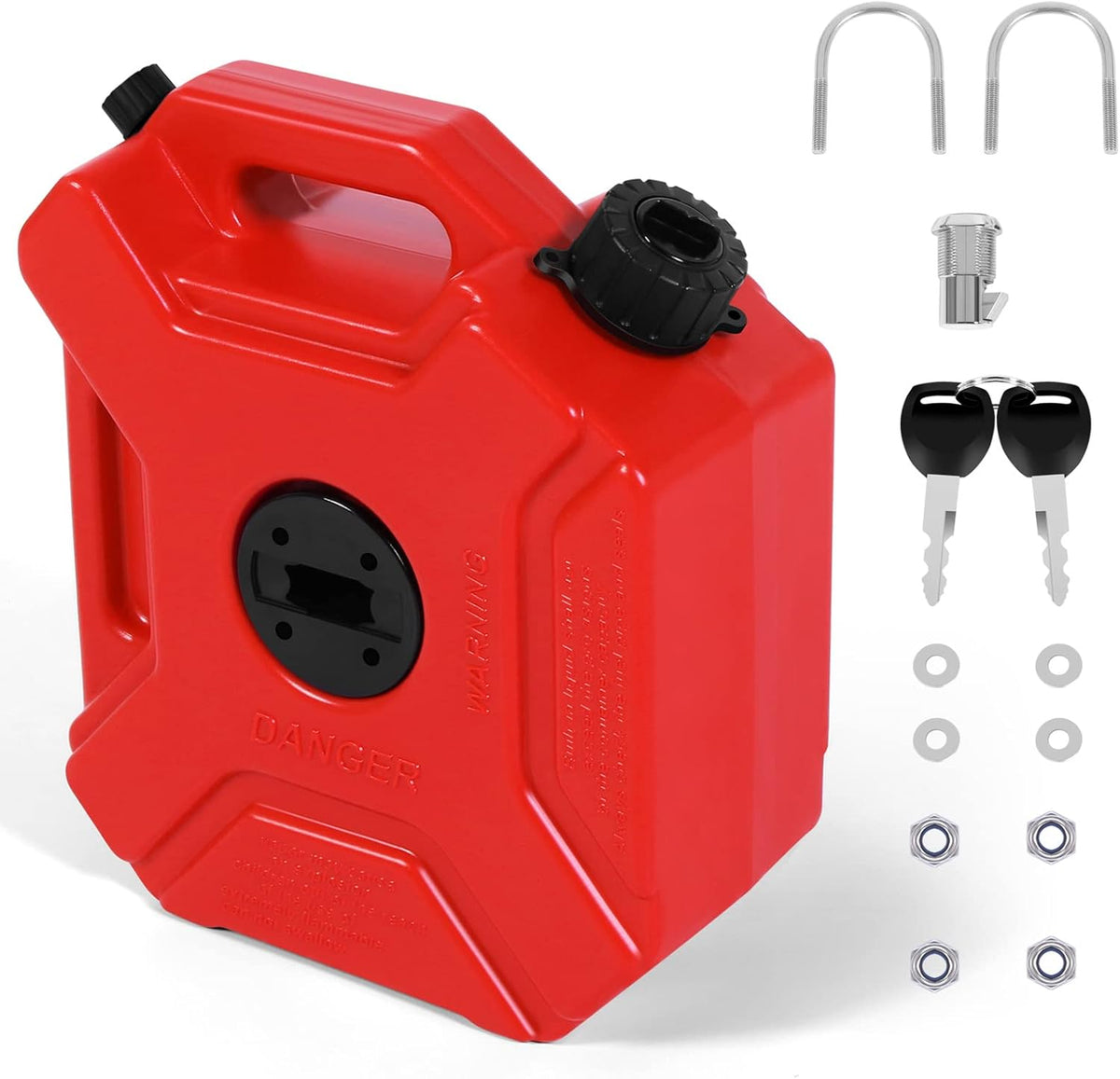Red Poly Gas Can 5L Pack of 2 U813961