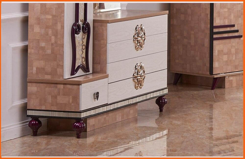 King Size Bed Dresser Nightstand Wardrobe Z72588