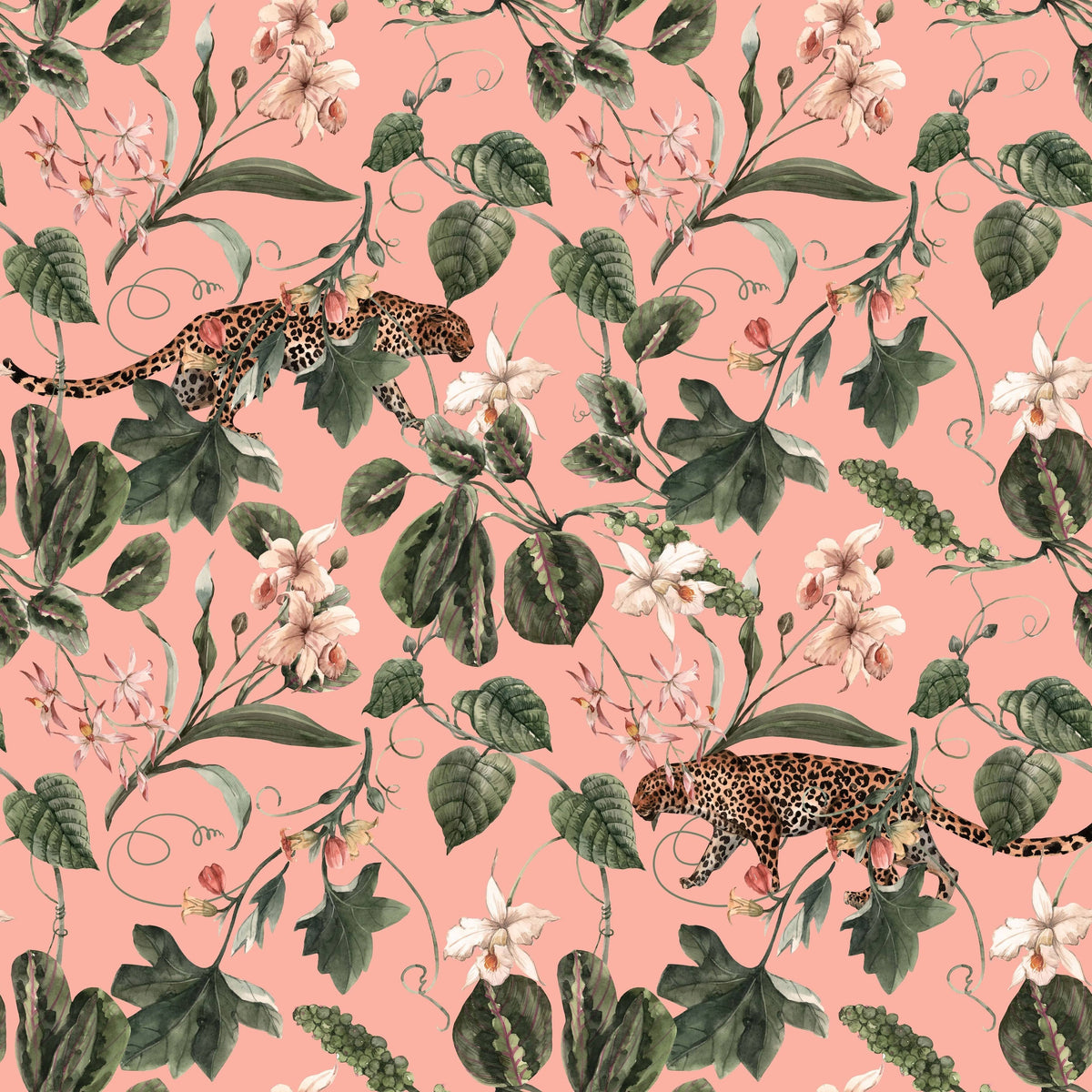 Retro Tropical Pattern Peel and Stick Wallpaper M512