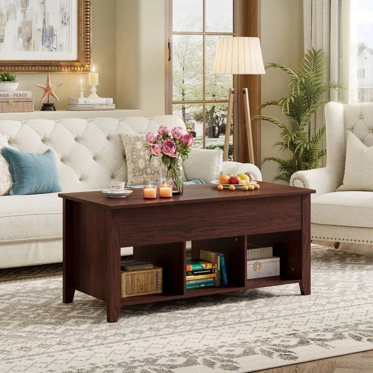 Lift Top Coffee Table with Storage T532