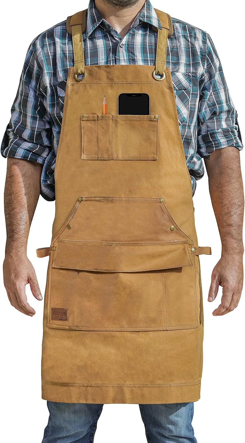 Waxed Canvas Apron Brown Pack of 2 T7318