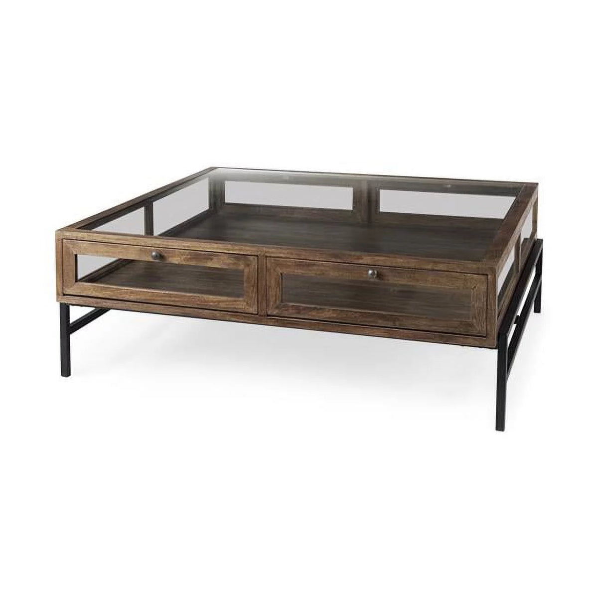 Dark Brown Rustic Coffee Table F711