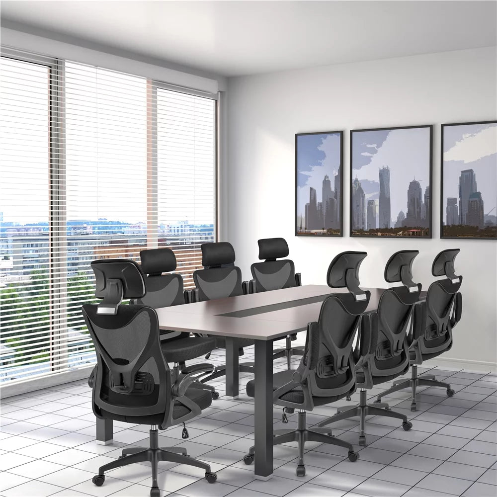 Set of 2 Black High Back Office Chair Q97125