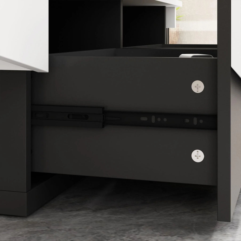 White and Black 4 Drawer Wood Coffee Table L688371