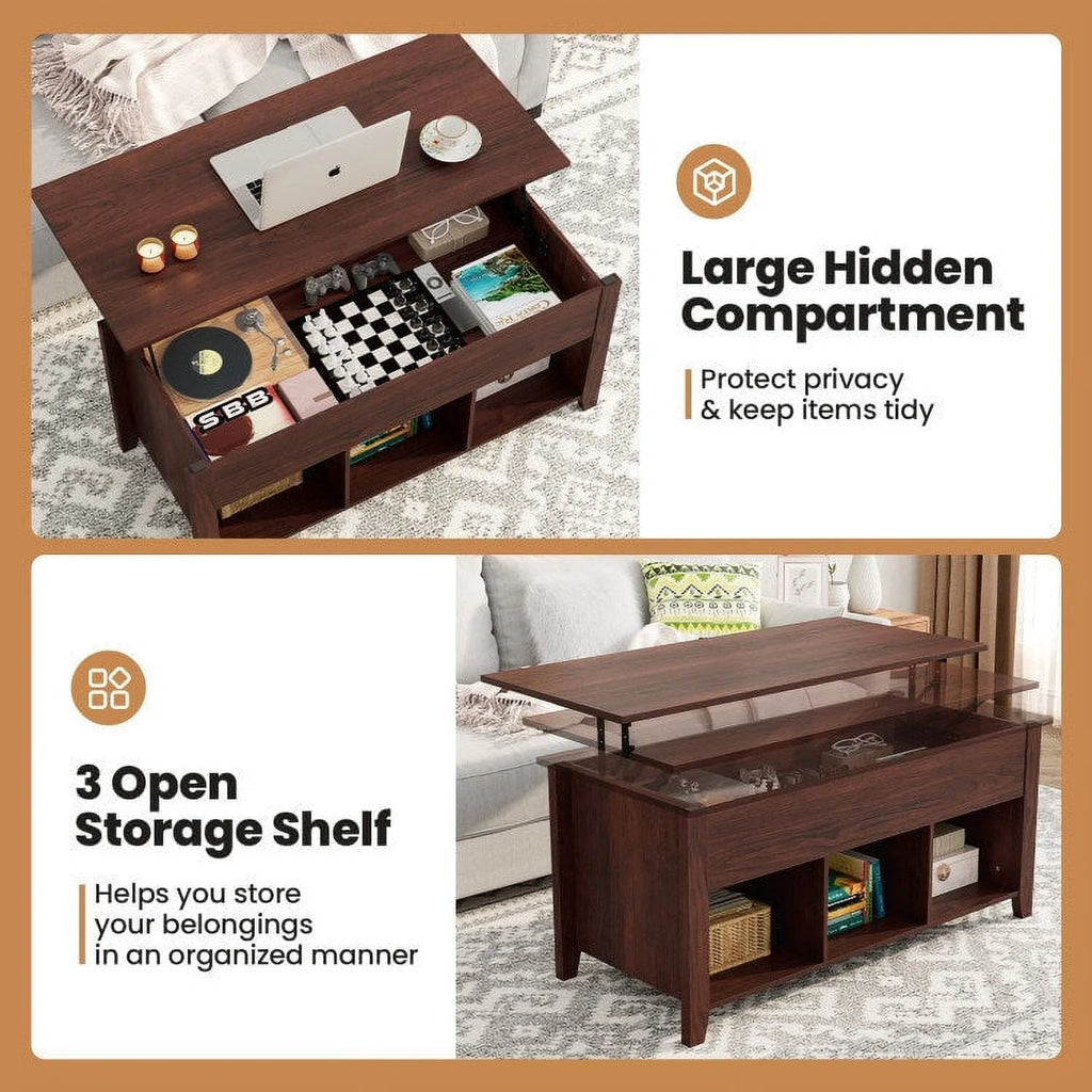 Lift Top Coffee Table with Storage T532