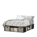 Black Oak Wood Full Storage Platform Bed D604180