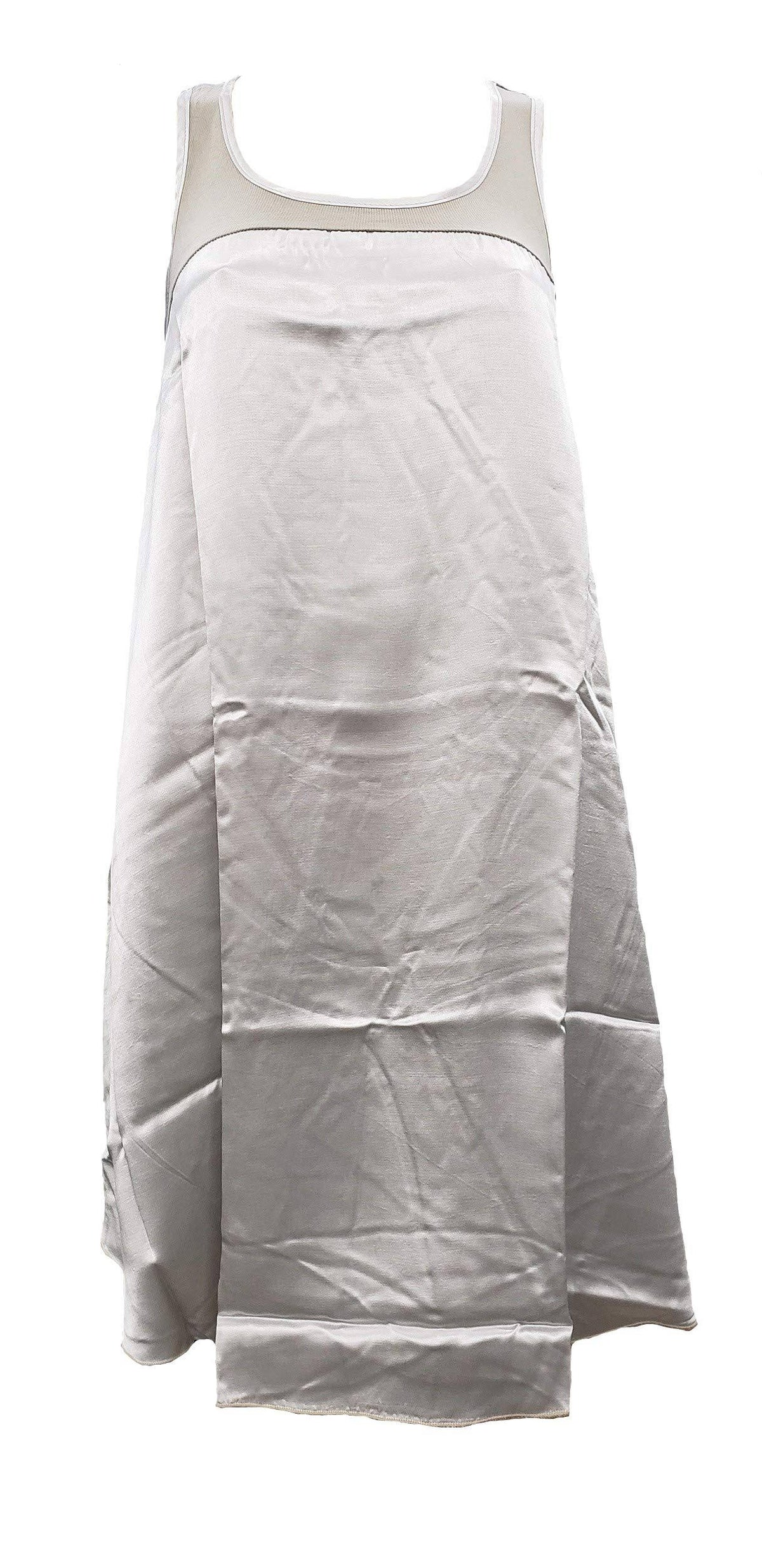 Beige Satin and Rib Nightgown C3513