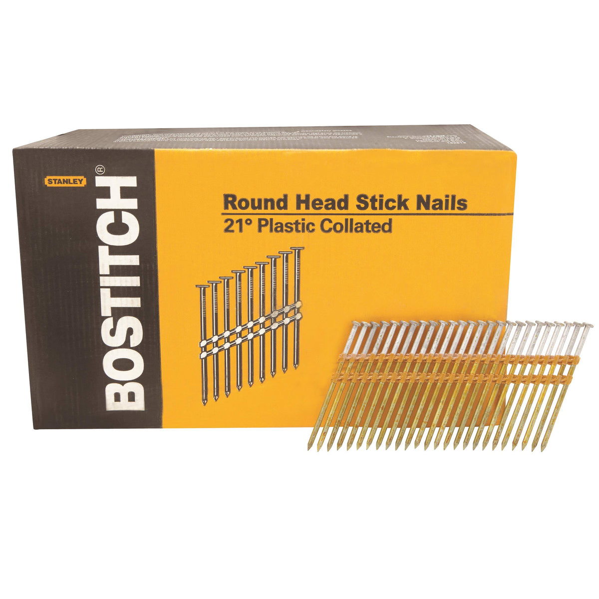 3-1/2 inch Smooth Shank 21 Stick Framing Nails - 4000 count D474183