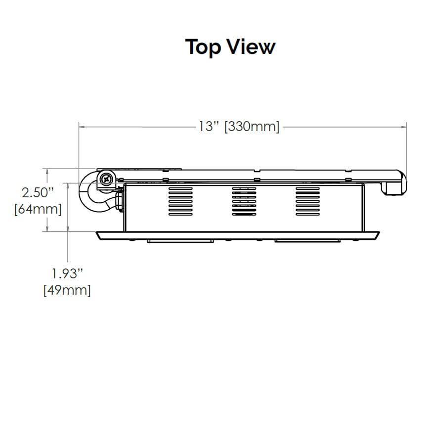 Black In-Drawer Outlet with 2 AC Outlets U947