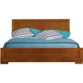 Oak Wood Queen Size Platform Bed Z838