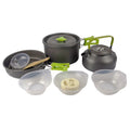 Camping Hiking Cookware Set, Portable Picnic Cookware Kit, Alumina Pot Frying Pan Set P27808