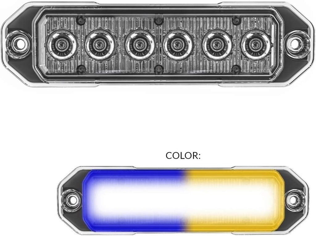 Red/Blue 18W LED Strobe Light, Pack of 2 N5528
