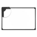 White Magnetic Steel Dry Erase Board with Black Frame, 36 x 24 x 1/2 inch G986