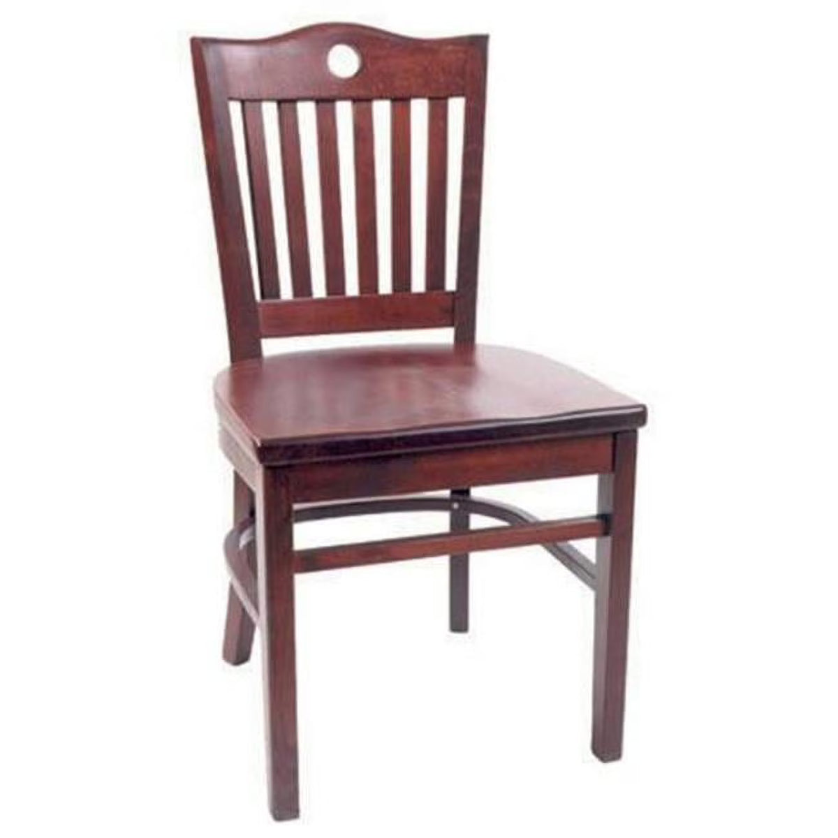 Tan Upholstered Seat Port Chair Cherry Frame B72719