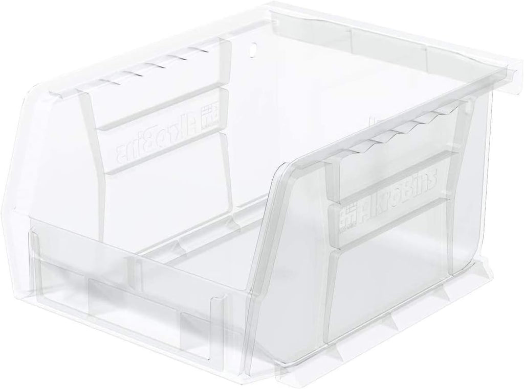 Plastic Storage Bin Hanging Stacking Containers, Black, 24-Pack Pack of 2 G319581