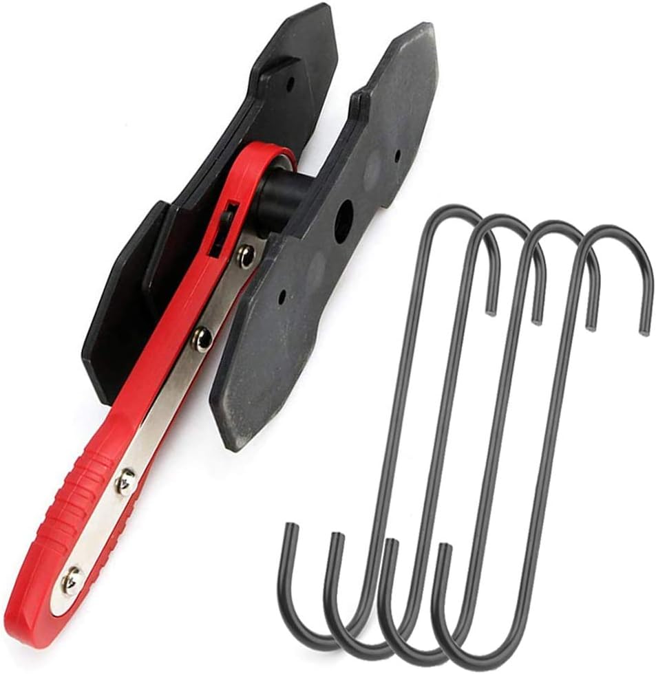 360 Degree Ratcheting Brake Caliper Piston Spreader Tool with 4 Pcs Brake Caliper Hangers with Rubber Tips M42792