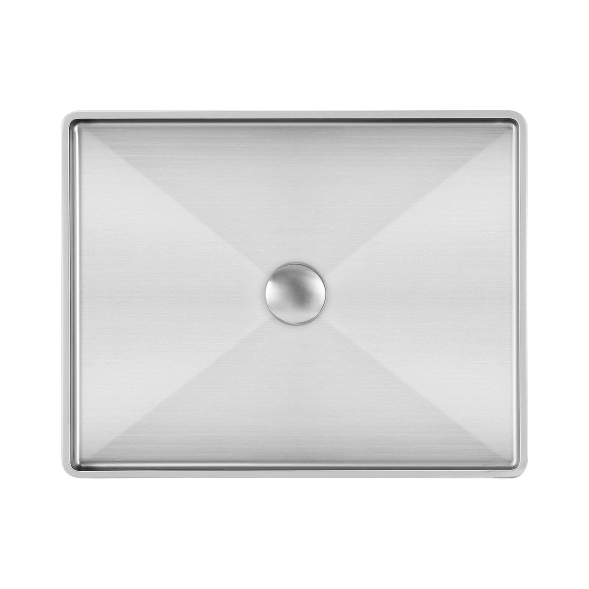 Rectangular Above Mount Basin Set with Center Drain E7019