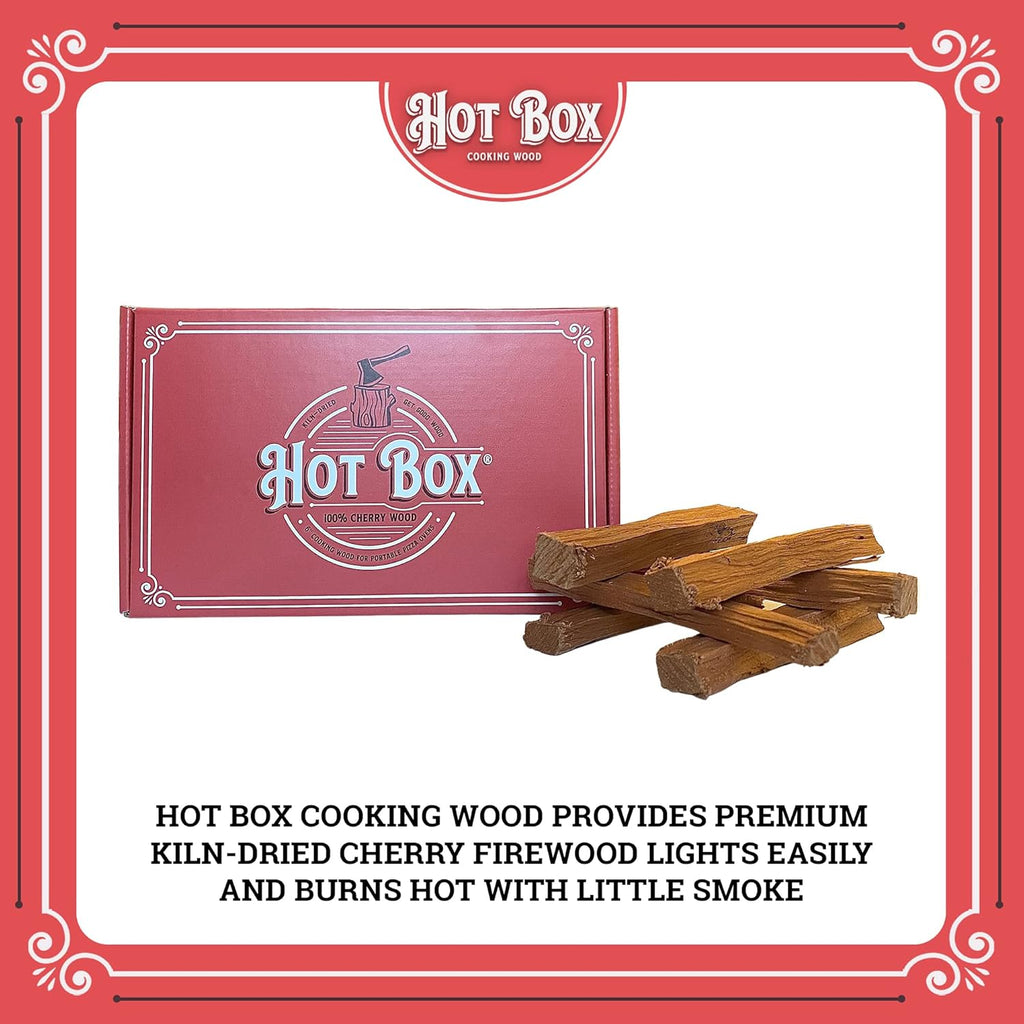 Kiln-Dried Cherry Cooking Wood, 6 Inch Mini-Cut Logs, 1 Box (350 Cubic Inches) Pack of 2 D657