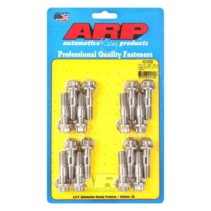 M10 x 1.25/1.50 x 48mm Broached Stud Kit 16pcs I463