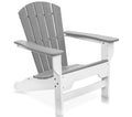 White Plastic Frame Adirondack Chair with Slat Seat Stainless Steel G145