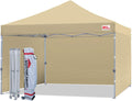 Pop-up Canopy Tent 10x10 Heavy Duty Instant Canopy with Sidewalls Pure White X685528