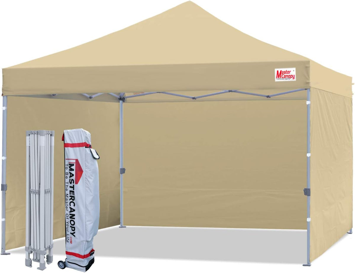 Pop-up Canopy Tent 10x10 Heavy Duty Instant Canopy with Sidewalls Pure White X685528