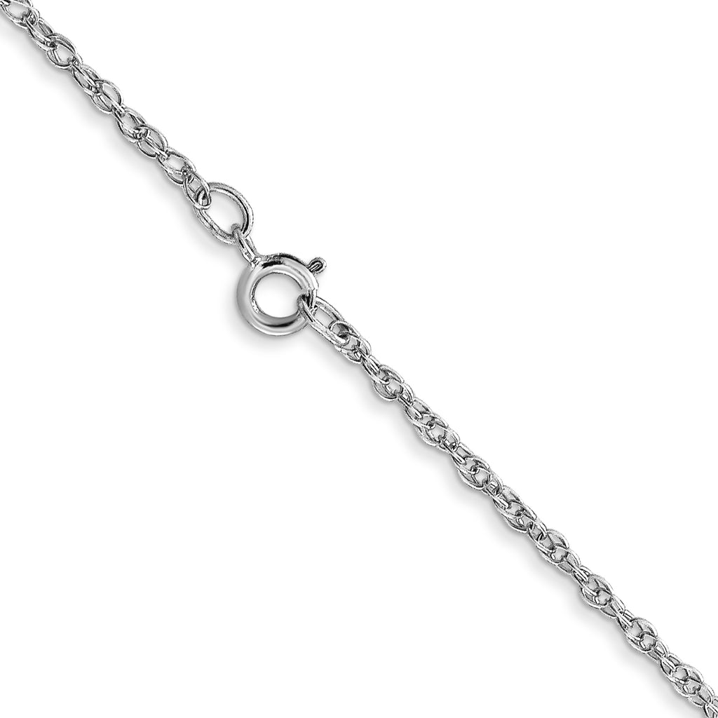 14K White Gold Cable Chain Necklace 18 Inches N891