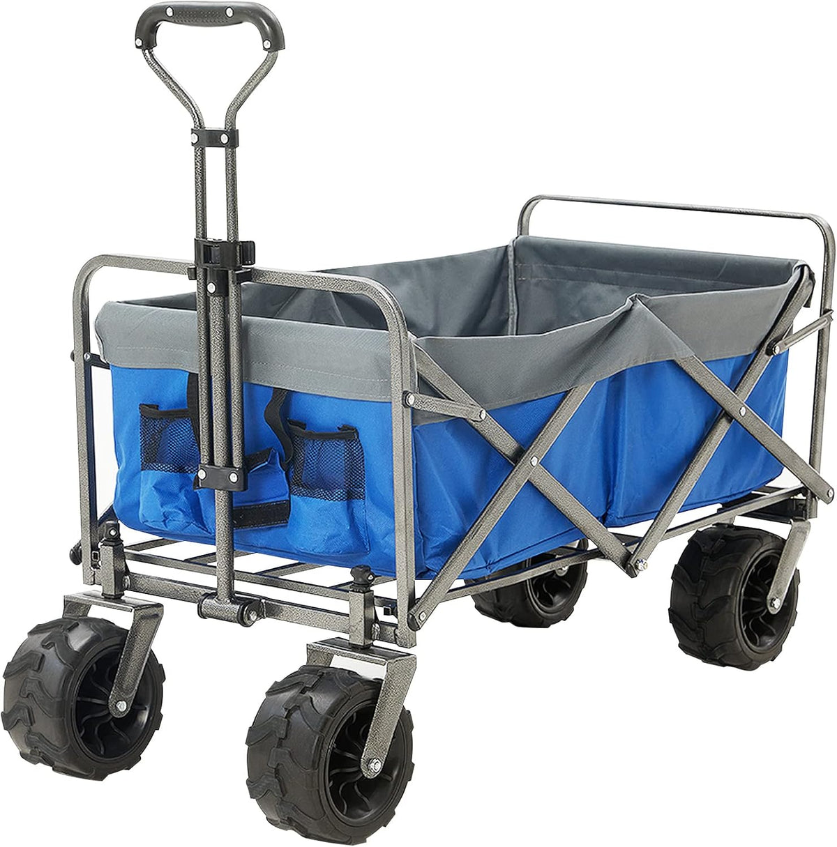 Red & Grey Collapsible Utility Wagon Cart with Wheels U1662