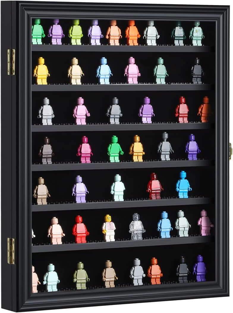 Black Wall Mount Display Case for Collectibles, Pack of 2 A4336