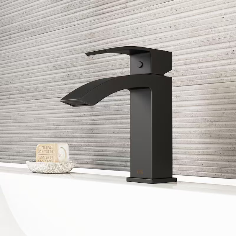 Single Handle Bathroom Faucet Matte Black H2800