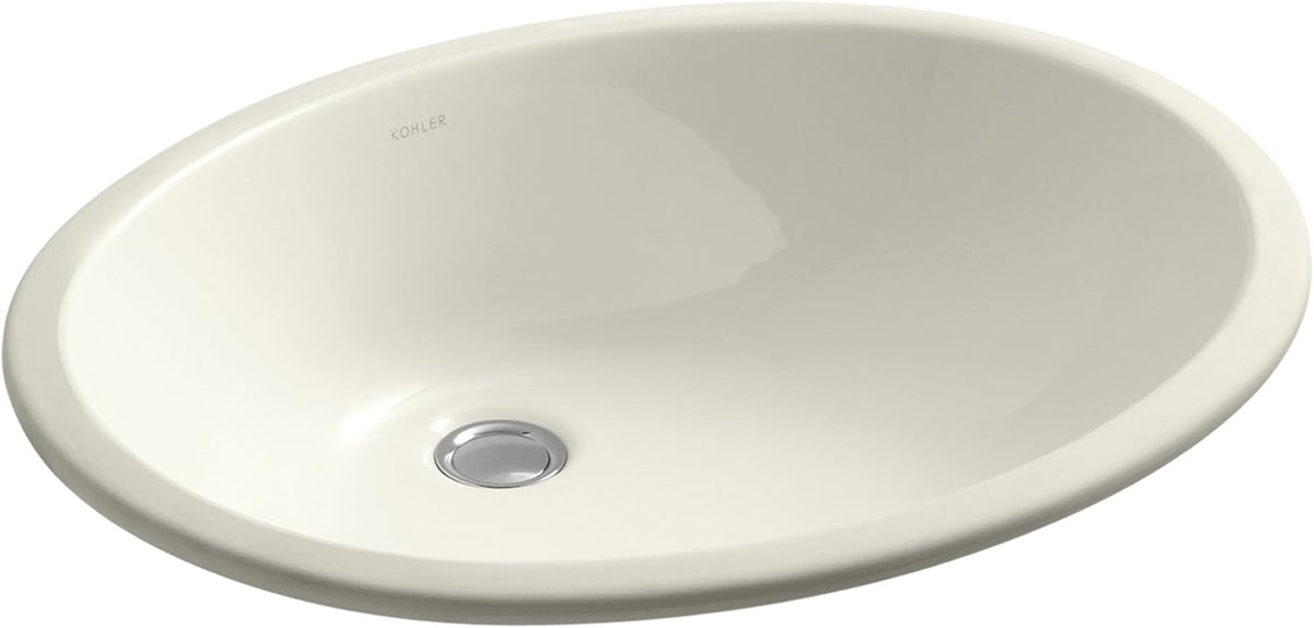 Biscuit Undercounter Bathroom Sink R234