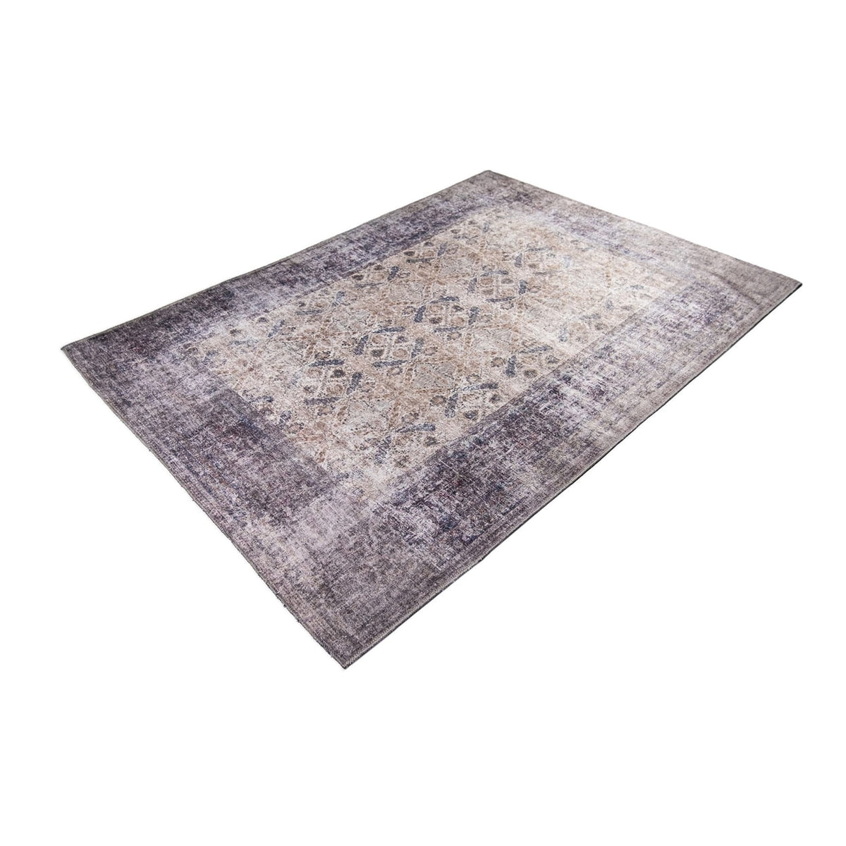 Grey Abstract Washable Area Rug 2' x 3' V285