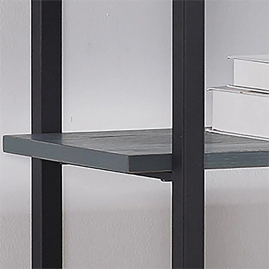 Antique Blue 58-Inch Industrial Metal Bookcase J696913
