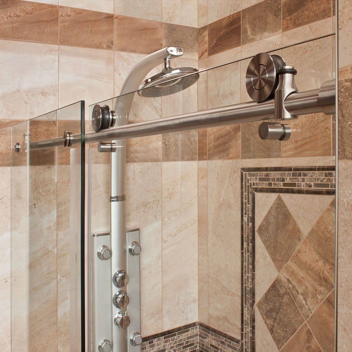 Frameless Sliding Shower Door Chrome S78361