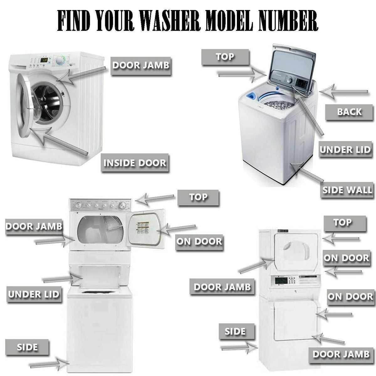 Lock Lid for Washer Dryer V966291