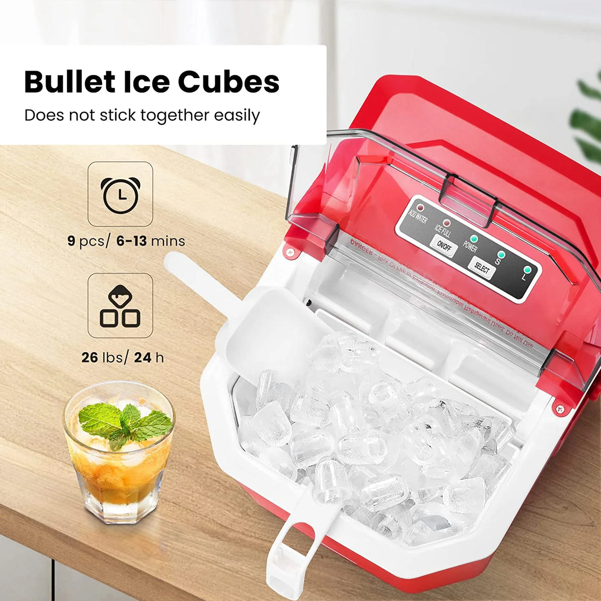 Portable Countertop Ice Maker with Scoop B848