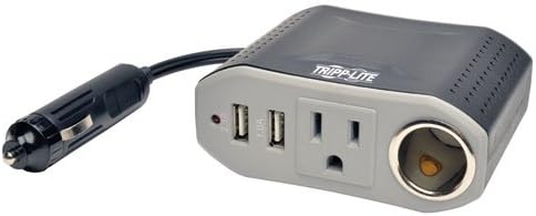 400W Car Power Inverter with 2 Outlets & 2 USB Charging Ports, Gray, Pack of 2 J608