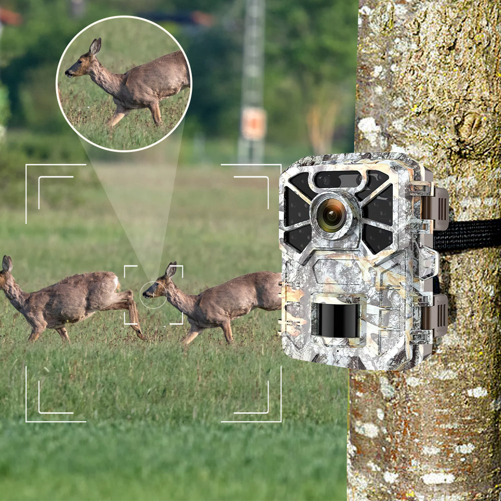 30MP 2K Infrared Night Vision Waterproof Trail Camera with 120° Wide Angle Lens M7029