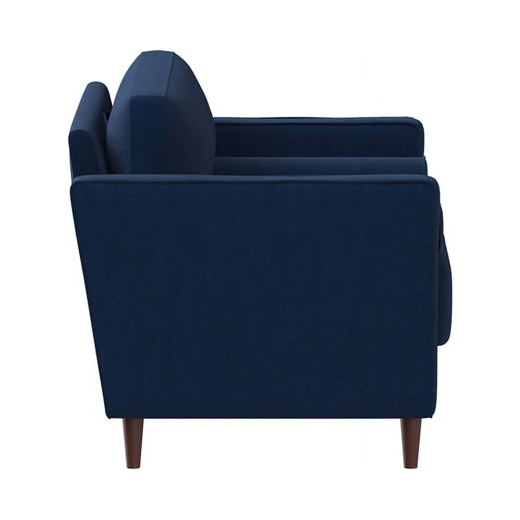 King Chair in Navy Blue Fabric Upholstery O94445