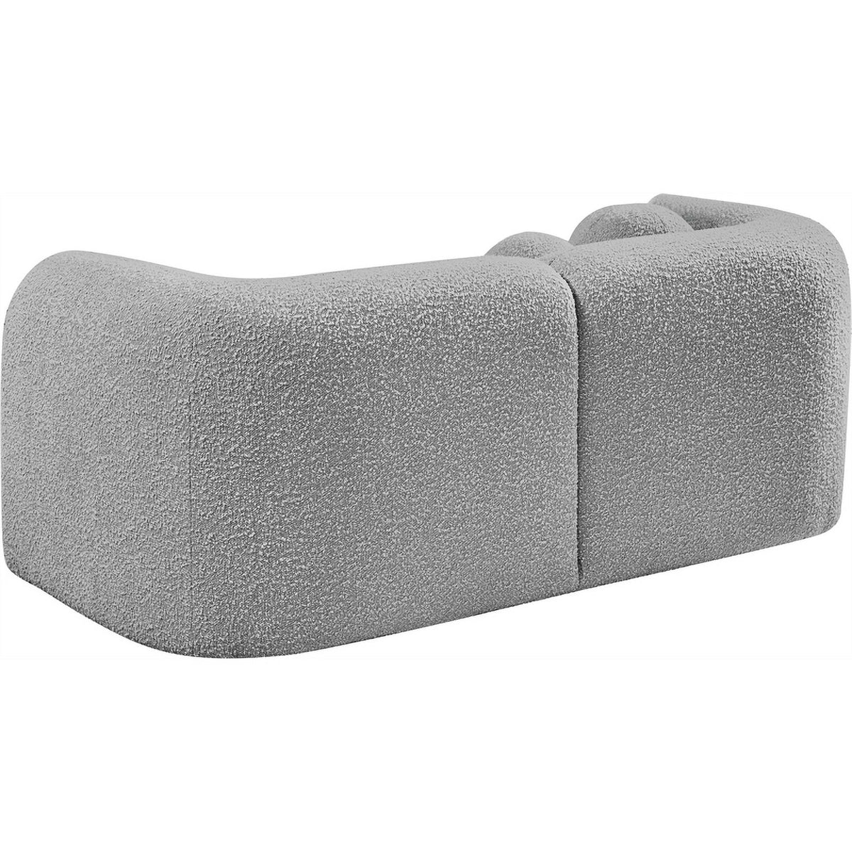 Grey Boucle Fabric Loveseat L80861
