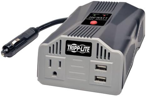 400W Car Power Inverter with 2 Outlets & 2 USB Charging Ports, Gray, Pack of 2 J608
