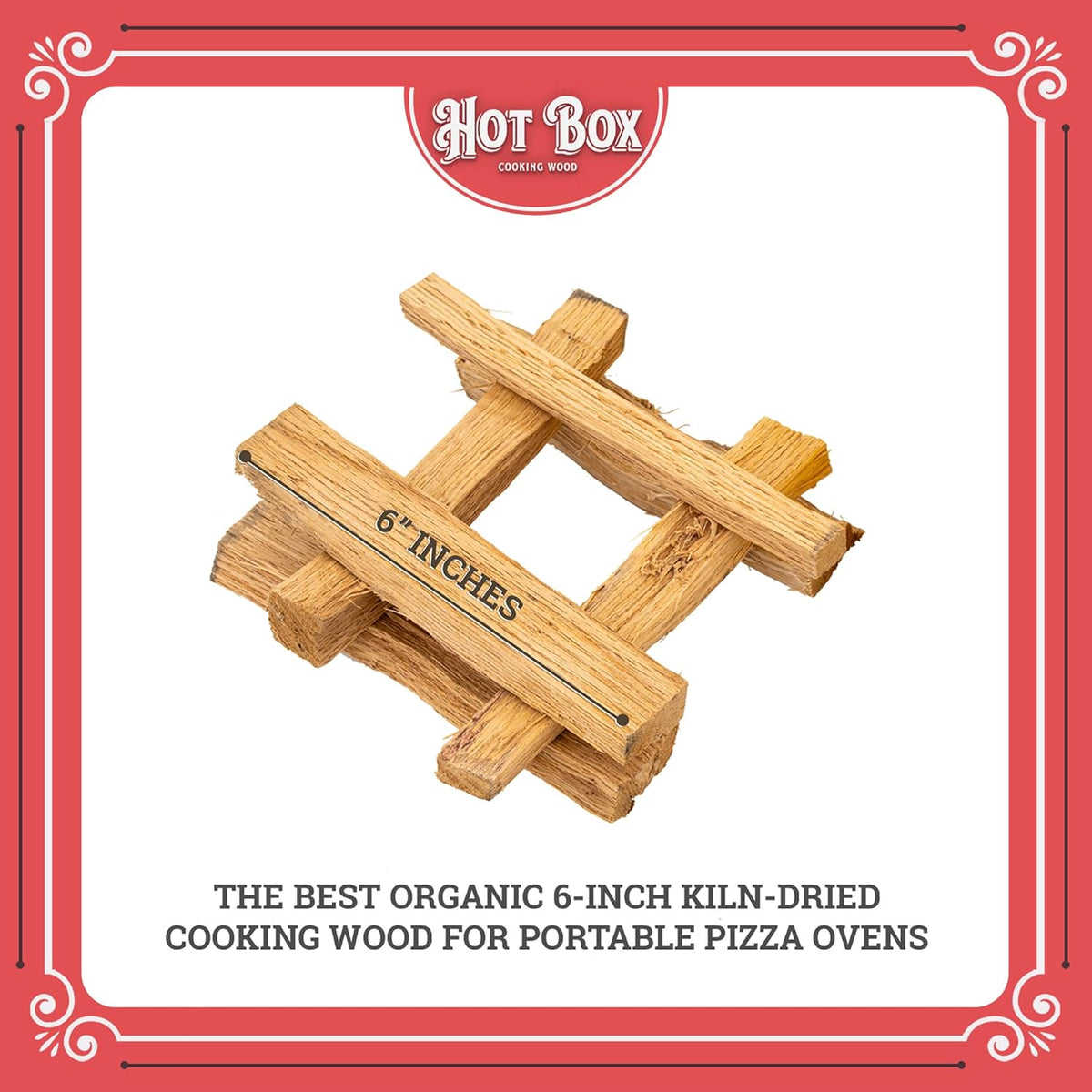 Kiln-Dried Cherry Cooking Wood, 6 Inch Mini-Cut Logs, 1 Box (350 Cubic Inches) Pack of 2 D657